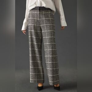 Anthro Exquise Black And White Plaid Trousers